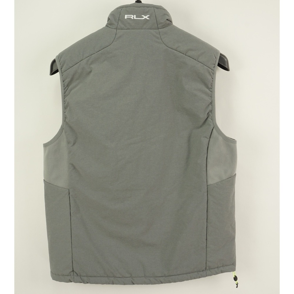 RLX Ralph Lauren Water Resistant Performance Full Zip Vest Mens Medium Gray Golf - Picture 2 of 11